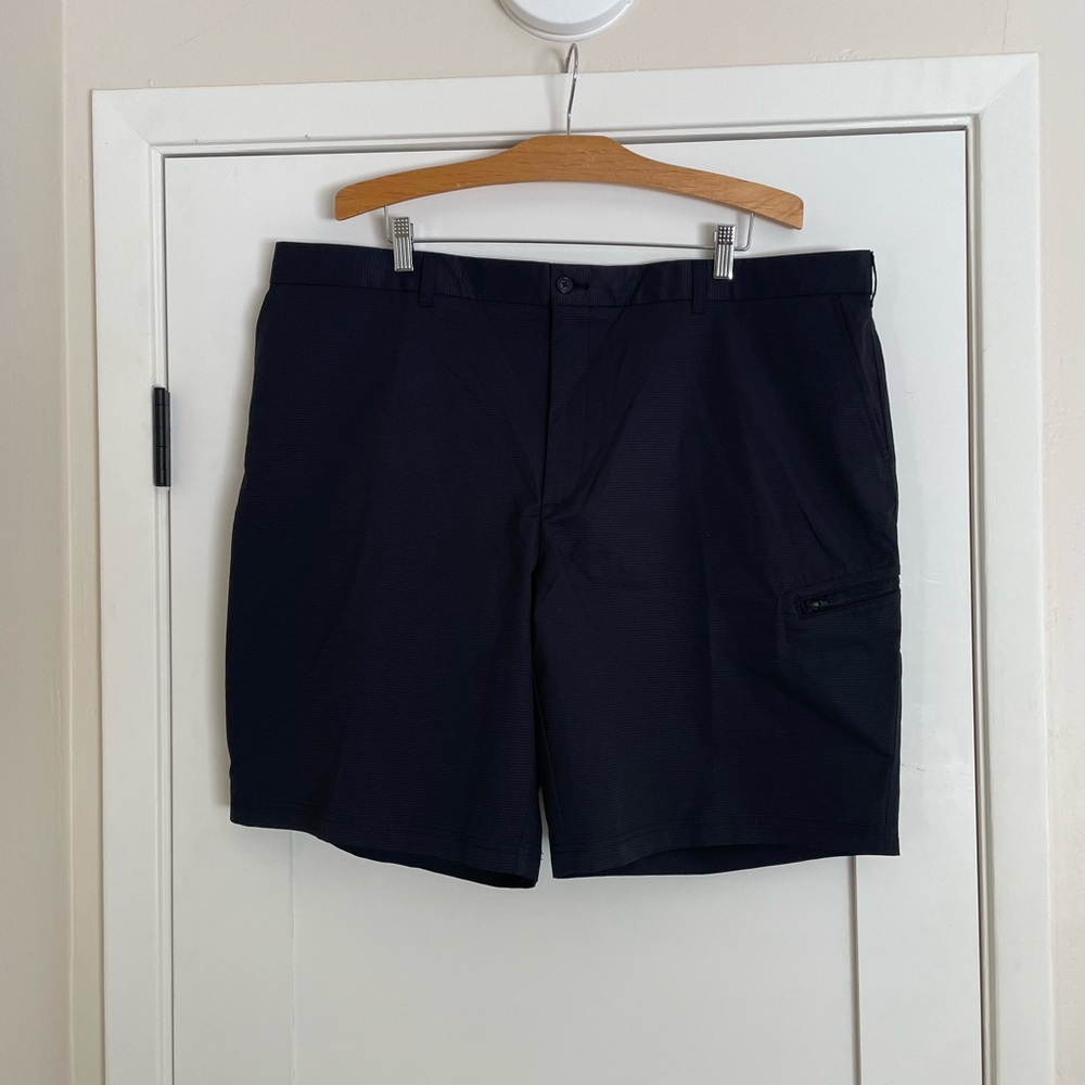 Pebble Beach Black Flat Front Shorts